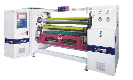 máquina de rebobinagem de eixos duplos