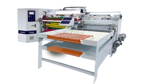 máquina de rebobinagem totalmente automática de três eixos